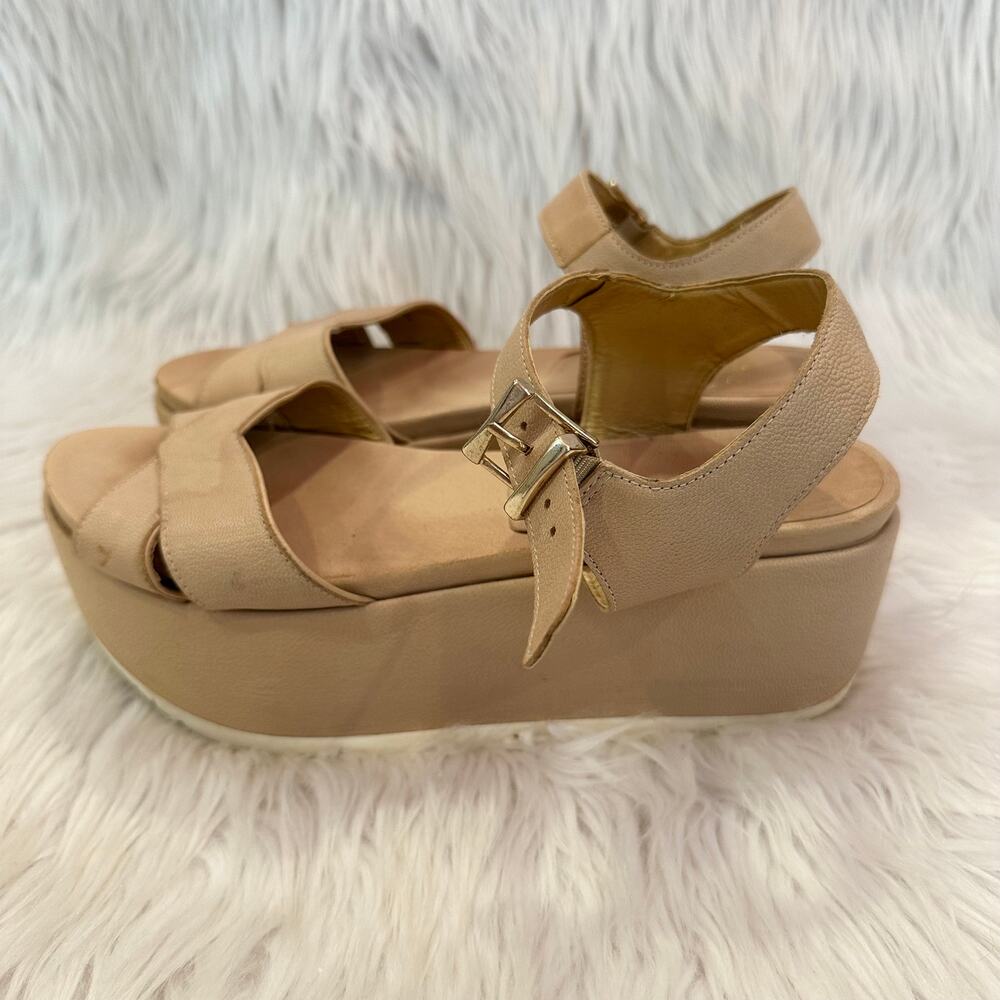 Stuart Weitzman Crosspath Platform Sandals Leathe… - image 6